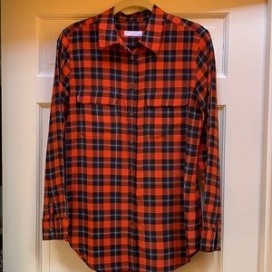 Equipment  Plaid Silk Shirt